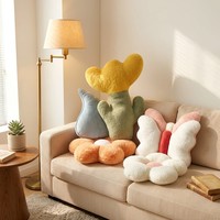 Coussin décoratif en polaire Teddy et Sherpa, 280 GSM, 14 pouces, 100 % polyester, personnalisable, couleurs variées, formes assorties