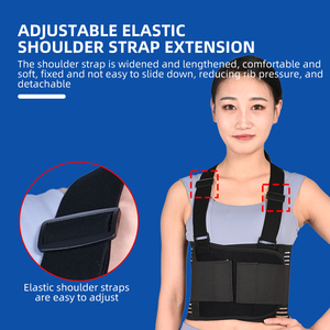 <span class=keywords><strong>Ceinture</strong></span> de soutien des côtes réglable avec bretelles, enveloppe de compression <span class=keywords><strong>thoracique</strong></span> respirante pour côtes cassées, récupération post-opératoire, noir - Product Image 3