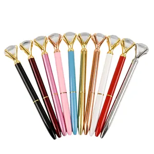 Cheap Ballpoint crystal Diamond New Product Metal Material Ballpoint Pen With Diamond On The Top