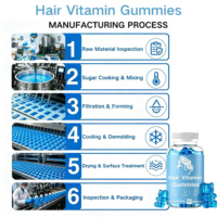 Gummies pour la croissance des cheveux en marque privée OEM, 6000 mcg de biotine et d'acide folique, vitamines pour les cheveux, pour des cheveux, des ongles et une peau plus forts, complément alimentaire