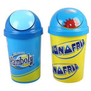 Impressão personalizada <span class=keywords><strong>50L</strong></span> Publicidade Plastic Round Swing Top Lixo Lixo <span class=keywords><strong>Bin</strong></span> Lixo Pode com Tampa - Product Image 5