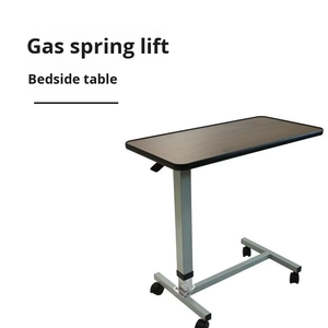 Mesa de <span class=keywords><strong>Hospital</strong></span> Metálica Nueva 2025 Clase II Marrón, Mesa de <span class=keywords><strong>Hospital</strong></span> con Altura Ajustable, Mesa de Comida para Pacientes, ABS, Económica y Fácil de Usar - Product Image 4