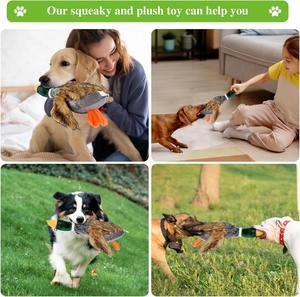 Sıcak satış ördek şekli Squeaky köpek oyuncak yavru yeşilbaş ördek orta küçük köpekler için dolması köpek oyuncaklar - Product Image 3