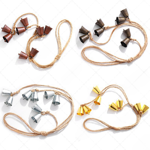 8 Pcs DIY Retro Rustic Metal Cowbells Antique Modern Door Bells & Wind Chime Garden Party Decor with Lucky Witch Bell Handcrafts