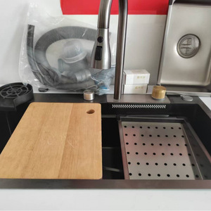 Évier de cuisine en acier inoxydable 304, simple bac, à encastrer, rectangulaire, contemporain, facile à nettoyer - Product Image 3
