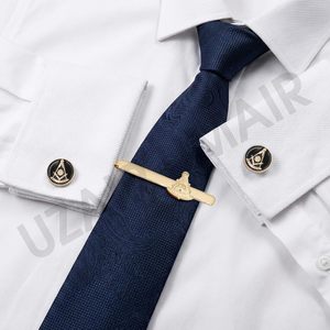 Ensemble maçonnique tendance 2026 : Cravate en soie tricotée, boutons de manchette et pince à cravate – Prix de gros, fabrication usine - Product Image 1