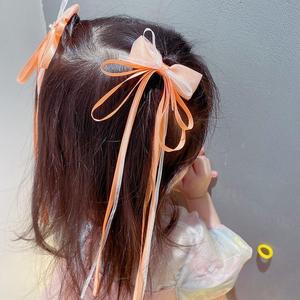 Set di 2 fermagli per capelli lunghi con nastro per bambine, fermagli a fiocco con nappa di alta qualità per neonate, accessori per capelli - Product Image 6