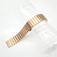 Bracelet de montre intelligente en acier inoxydable de haute qualité avec fermoir papillon, luxe, largeur 20 mm, installation facile, tailles 38 mm/42 mm