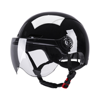 Casque de moto/scooter demi-ouvert avec visière solaire en ABS pour usage sportif et extérieur, pour hommes et femmes