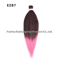 Vente directe usine Commerce extérieur PVC ignifuge basse température, cheveux synthétiques effet duveteux à double trame, modèle EZB EZ Braids