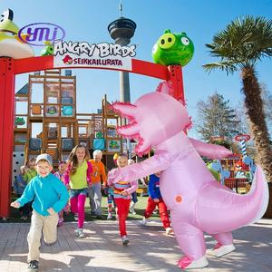 Costume gonflable de <span class=keywords><strong>salamandre</strong></span> mignon pour <span class=keywords><strong>adulte</strong></span>, mascotte Axolotl rose pour femmes et hommes, déguisement animal pour fête cosplay et costumes d'anime - Product Image 3