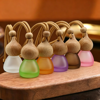 Bouteille vide de 8 ml pour diffuseur de parfum de voiture suspendu, flacon en verre pour huiles essentielles et arômes, pendentif parfumé pour voiture