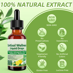 Gocce di liquido di cortisolo, 17-in-1 cortisolo Detox ormone 400mg di glicinato di magnesio bilanciato <span class=keywords><strong>per</strong></span> il supporto al sonno di concentrazione dell'umore - Product Image 2