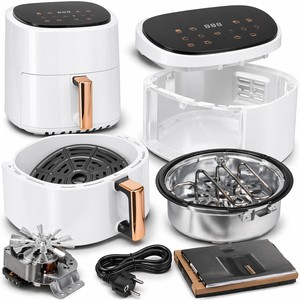 Freidora de Aire Digital con Pantalla Táctil SKD/CKD de 8L, 1400W, Calentamiento Superior e Inferior, 14 Menús Preestablecidos, Control de Acero Inoxidable, Sin Aceite, KA03004 - Product Image 1
