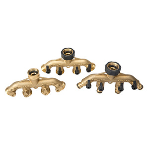 Distributeur de tuyau d'arrosage robuste en laiton à 4 voies, connecteur de tuyau 3/4'', adaptateur de robinet avec 4 vannes, inverseur de vanne en laiton - Product Image 5