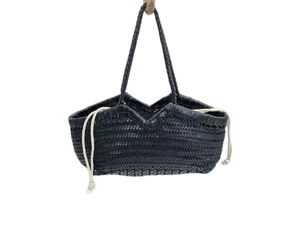 Grand sac fourre-tout en microfibre tissé à la main pour <span class=keywords><strong>femme</strong></span>, sac à bandoulière avec cordon de serrage, élégant panier à légumes - Product Image 1