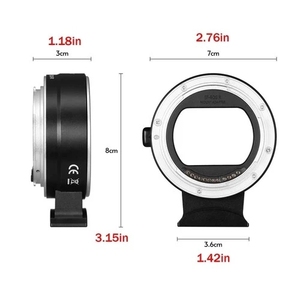 Adaptateur de monture d'objectif d'appareil photo reflex numérique <span class=keywords><strong>EF</strong></span>-EOS R pas cher, compatible avec les objectifs <span class=keywords><strong>Canon</strong></span> <span class=keywords><strong>EF</strong></span>/<span class=keywords><strong>EF</strong></span>-<span class=keywords><strong>S</strong></span> vers EOS R/RF, NEUF - Product Image 1