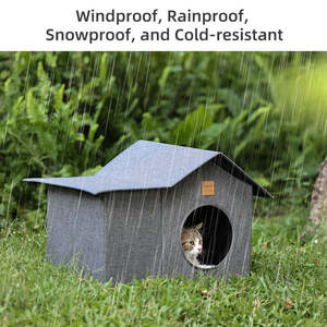 Tragbarer Unterschlupf für Streuner, Hunde, Katzen und Kätzchen, faltbar, wetterfest, Oxford-Gewebe, zusammenklappbares Haustierbett, Höhlenzelt für Winter und Sommer - Product Image 4