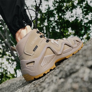 Chaussures de randonnée mi-hautes pour hommes, imperméables, résistantes à l'usure, antidérapantes, légères, adaptées à toutes les saisons, trekking, alpinisme - Product Image 4