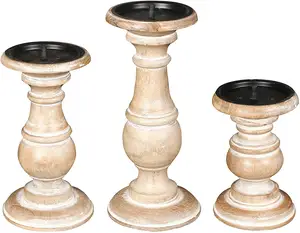 Candle Holder Stand Wooden Candalbras Candle Holders Unity Candle Holders Rounded Turned Colums