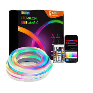 Kit de bande lumineuse LED intelligente RGB |   Synchronisation musicale |   Télécommande |   Classement IP65 |   Corps en PVC |   Cordon néon de 10 m |   DC 12V |   Double couche - Product Image 1