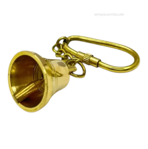 พวงกุญแจระฆังเรือทองเหลืองขนาดเล็ก ของตกแต่งกระเป๋าสไตล์โบราณ - Product Image 2