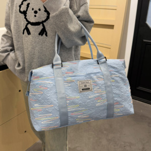 Fashion Geometric Irregular Pattern Travel Bags Portable Fitness Swimming <b>Storage</b> Bag Lightweight Duffle Bags - Product Image 4