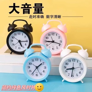 <b>Round</b> Colored Alarm Clock <b>Battery</b> Powered Single Sided For Back To School Student Use - Product Image 5