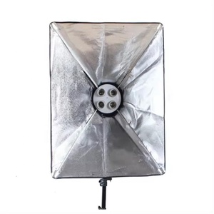 Kit de caja suave de 4 bombillas, cámara de teléfono, transmisión en vivo, vídeo, estudio, fotografía, Softbox, imagen publicitaria, juego de caja de luz para estudio fotográfico - Product Image 2