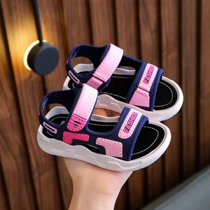 Kinder- und Mädchenmode Freizeitsandalen 2024 neue weiche sohle rutschfest Student Junge Baby Strand-Sandalen Schuhe individuelles Logo - Product Image 4
