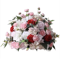 Boule de fleurs artificielles de roses gypsophiles blanches de luxe pour décoration de mariage