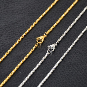 Men's <b>Titanium</b> Steel Necklace Box <b>Chain</b> Clavicle <b>Chain</b> Gift Jewelry CE401 - Product Image 3