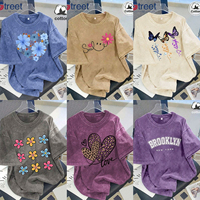 Vente directe usine – T-shirts imprimés à manches courtes pour femme, grande taille, col ample, style bureau, hauts tendance, vente en gros