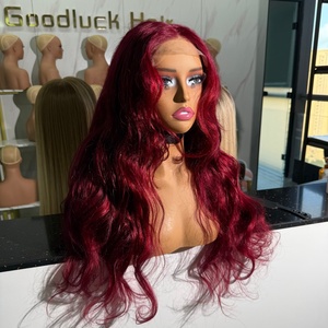 Wig Rambut Asli GL Highlight Honey Blonde Body Wave Lace Front Wig Brasil 13x4 Lace Frontal Wig Rambut Asli untuk Wanita Kulit Hitam - Product Image 1
