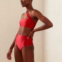 Sexy Push-Up Hautfreundlicher Zweiteiliger V-String Triangel-BH Bikini-Set mit Eigenem Logo-Druck für Erwachsene Frauen Polyester/Nylon Bademode