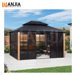 Veranda in Vetro e Alluminio dal Design Moderno, Giardino d'Inverno in Vetro per Esterni - Product Image 3