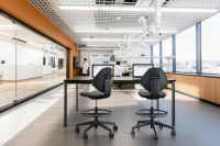 Tabouret de travail en mousse PU, chaise de bureau réglable en tissu, chaise antistatique pour laboratoire et salle blanche ESD