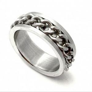 Very Cool <b>Chain</b> Rings Mens 316 <b>Stainless</b> <b>Steel</b> Men Free Shipping Titanium <b>Steel</b> Ring Jewelry - Product Image 1