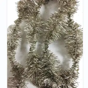 6 Ft Christmas Silver Tinsel Garland For Christmas Party Tinsel Hanging Decoration