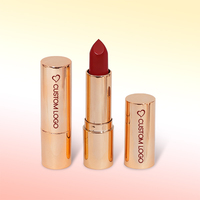 Vente en gros de maquillage, logo personnalisé, gloss à lèvres mat imperméable longue tenue, rose nude brun, label privé, rouge à lèvres végan