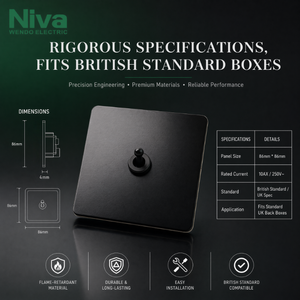 Interruttori a Levetta in Ottone Niva, Produzione Diretta, Standard UK, Pannello in Acciaio Inox, <span class=keywords><strong>Interruttore</strong></span> e Presa Elettrica Vintage in Metallo - Product Image 4
