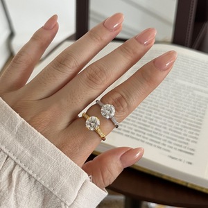 Anillos de compromiso y promesa Dylam de lujo para mujer, de plata de ley 925, con moissanita D VVS1, brillantes, para boda - Product Image 6