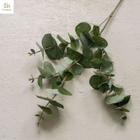 Daun Eucalyptus Bunga Buatan, Ranting Garland Silver Dollar Palsu, Batang Sutra Buatan Tangan, Hari Ibu, Hari Wisuda