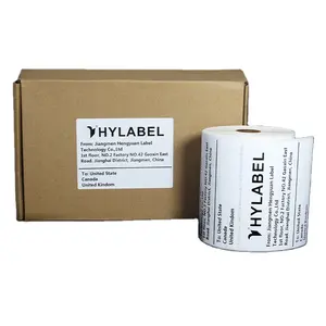 Custom 4x3 inch Semi Gloss Adhesive Paper 4x3 Barcode Shipping Label 101.6mmx76.2mm Thermal Transfer Label