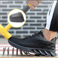DUNGU Chaussures de sécurité de travail de haute qualité pour hommes et femmes, embout en acier, bottes indestructibles anti-perforation, baskets antidérapantes 36-48