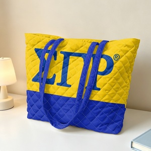 SGrho Quilted Shoulder Tote Bag Greek Sorority <strong>Gifts</strong> <strong>Items</strong> Fashion Lady's Hand Bag - Product Image 3