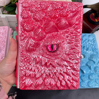 Hot Selling Natur kristall harz 3 D Notebook Eingelegte Kristalle Eye Macaron Dragon Book Devil's Eye Notebook für Geschenk