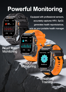 Reloj Inteligente Deportivo para Hombre OEM 2025 Trend New YK12, Cuadrado, con Calendario, 1000mAh, Linterna de Larga Duración, Monitor de Ritmo Cardíaco, Resistente al Agua IP68 - Product Image 6