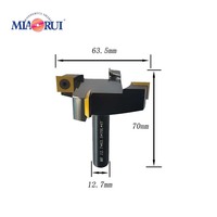 Miaorui 12.7*63.5*70L*4T Fraise à rainurer à insert pour fraisage CNC, pour le travail du bois