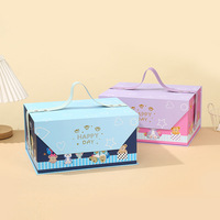 Boîte cadeau rigide personnalisée en papier d'art de luxe avec poignée imprimée Stellalou, fermeture magnétique, pour les fêtes d'anniversaire des enfants